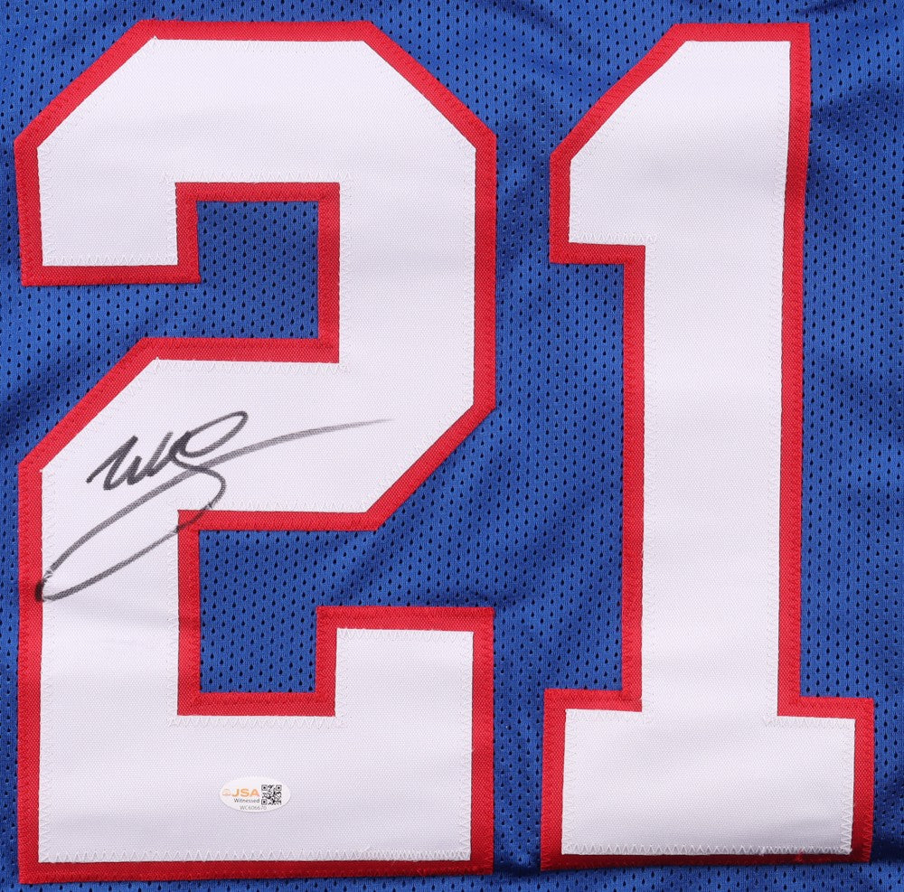 Willis McGahee Autographed Buffalo Bills Blue Custom Jersey