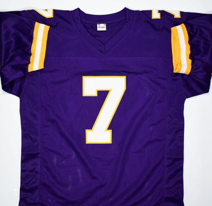 Randall Cunningham Signed Minnesota Vikings Custom Purple Jersey
