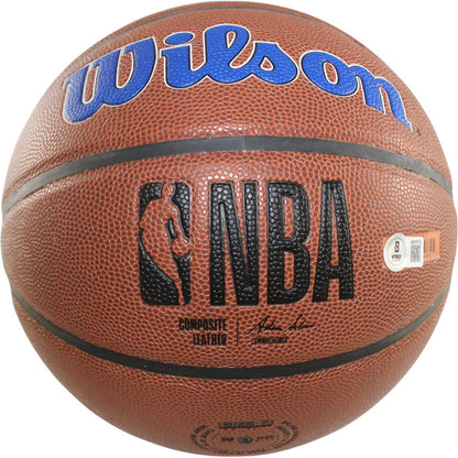 Dennis Rodman Signed Detroit Pistons Wilson Logo Basketball (Beckett BAS)