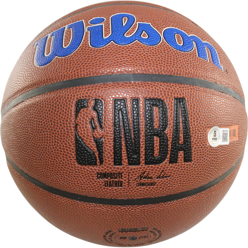 Dennis Rodman Signed Detroit Pistons Wilson Logo Basketball (Beckett BAS)