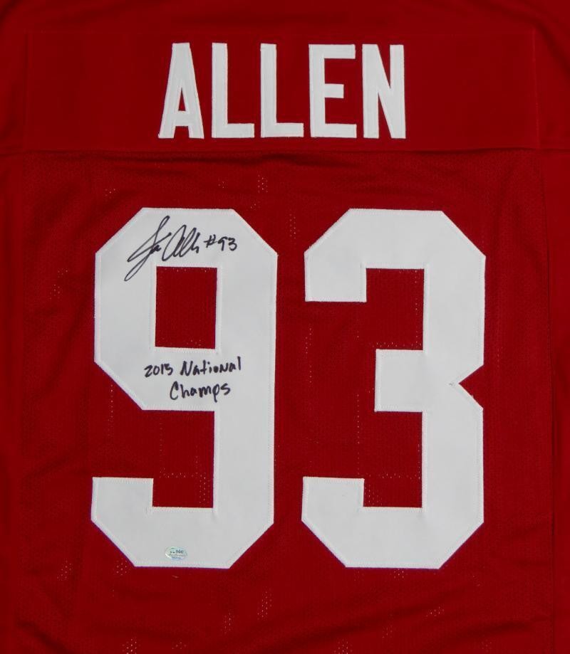 Jonathan Allen Autographed Jersey Maroon 2015 National Champs Inscription