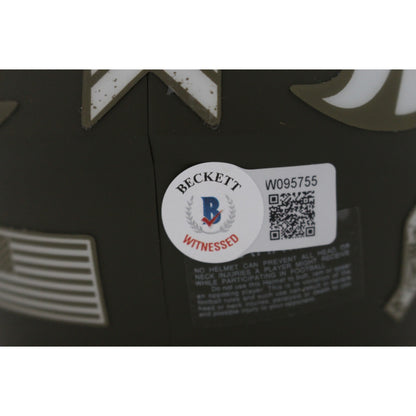 Terrell Davis Autographed Denver Broncos 2022 Salute to Service Mini Helmet