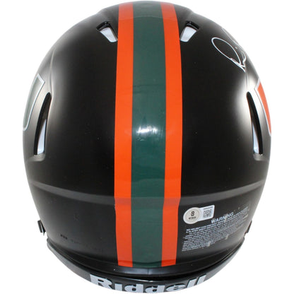Michael Irvin Signed Miami Hurricanes Authentic Full Size Helmet - Black
