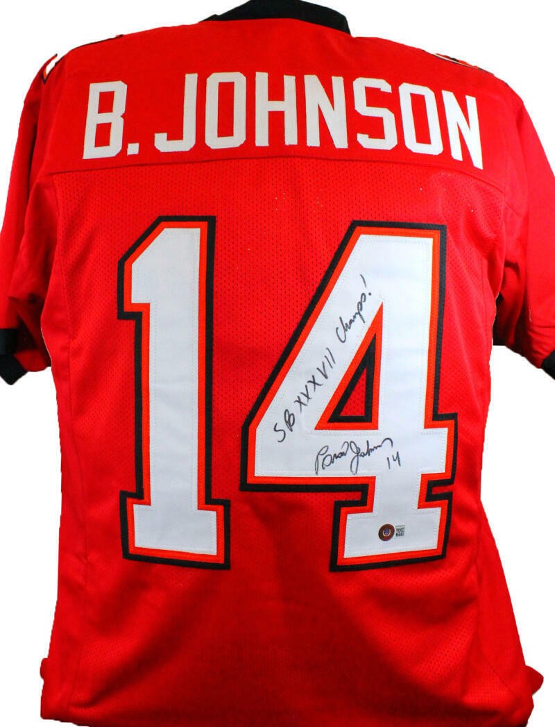 Brad Johnson Signed Black Custom Jersey - SB XXXVII Champs