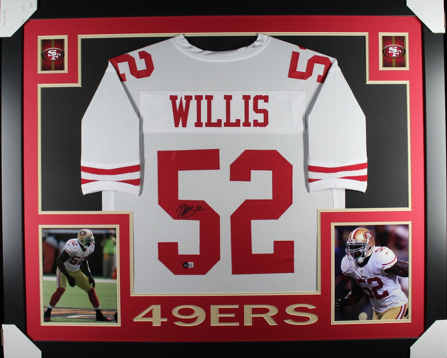 Patrick Willis Signed Framed Pro Style Football Jersey