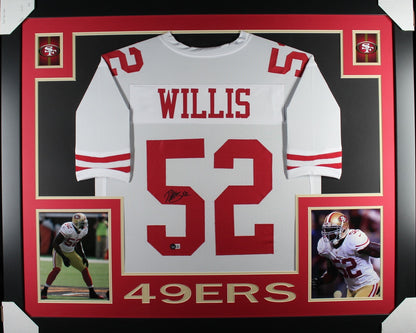 Patrick Willis Signed Framed Pro Style Football Jersey