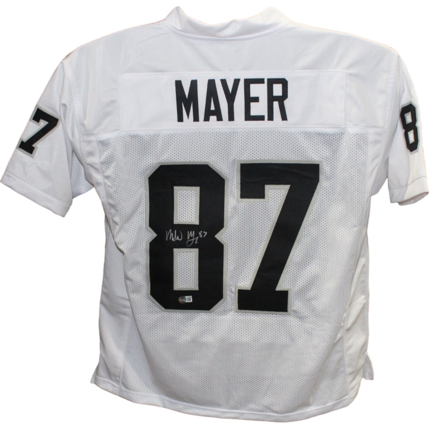 Michael Mayer Autographed Pro Style White Jersey (Beckett COA)