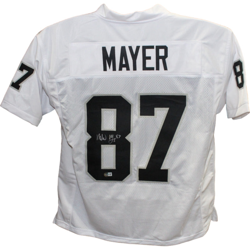 Michael Mayer Autographed Pro Style White Jersey (Beckett COA)