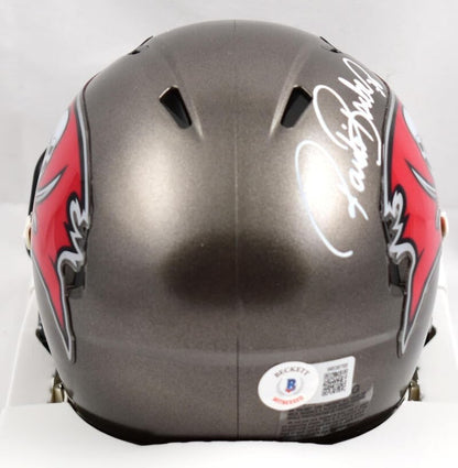 Ronde Barber Signed Tampa Bay Buccaneers Speed Mini Helmet - White