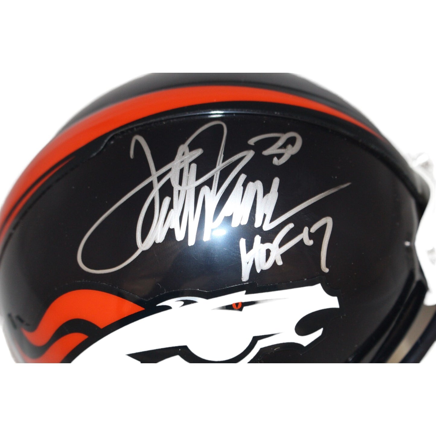 Terrell Davis Signed Denver Broncos Mini Helmet HOF Inscription Beckett