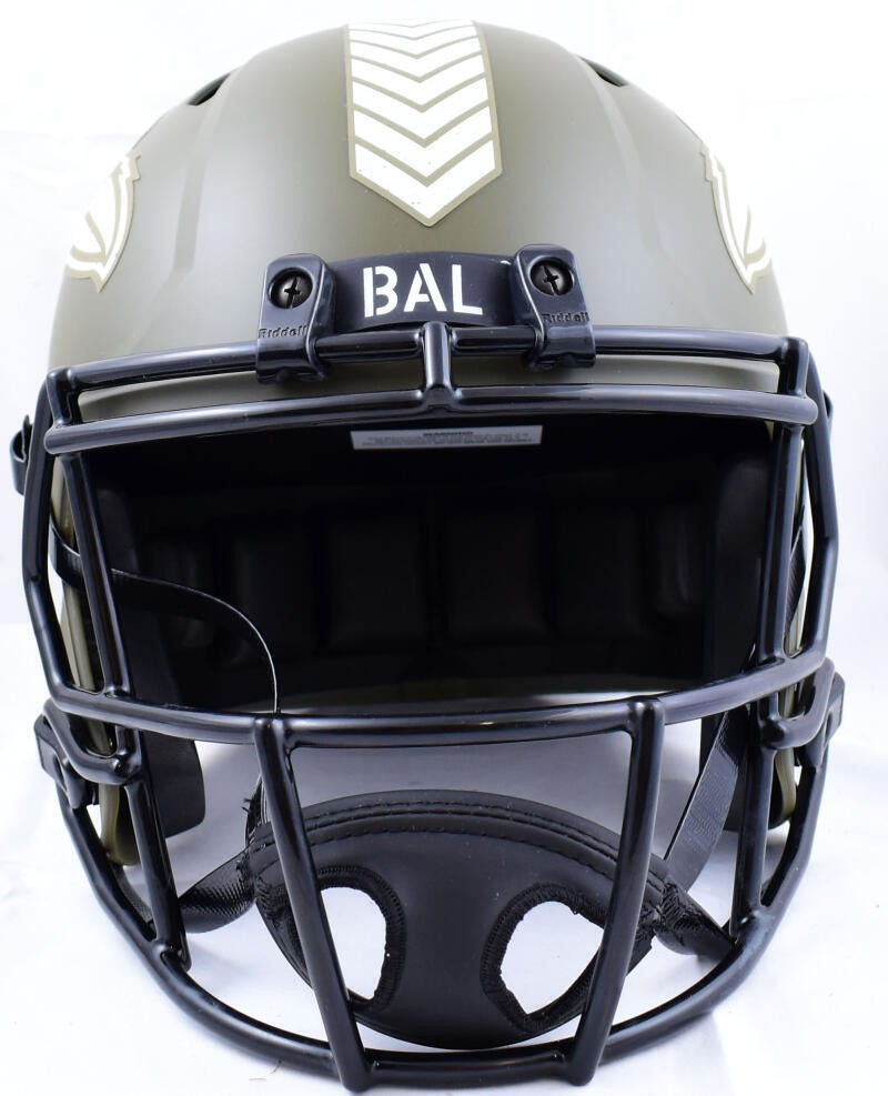 Ray Lewis Signed Baltimore Ravens Salute to Service Full Size Helmet
