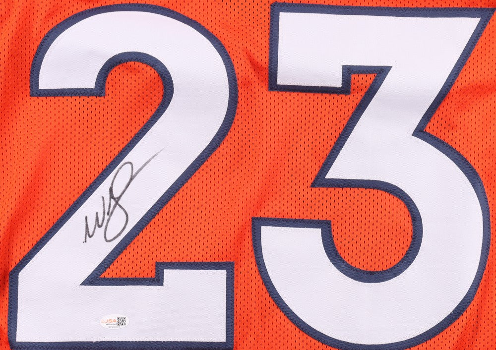 Willis McGahee Signed Denver Broncos Orange Custom Jersey