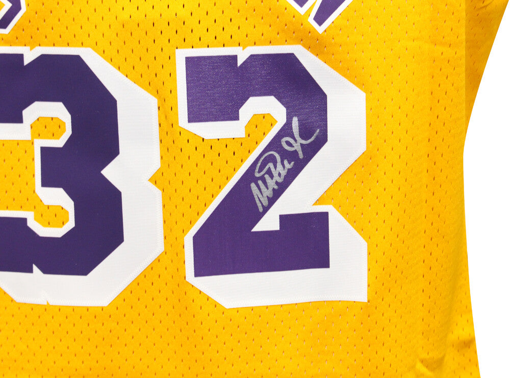 Magic Johnson Signed Mitchell & Ness Lakers Swingman Jersey Beckett BAS