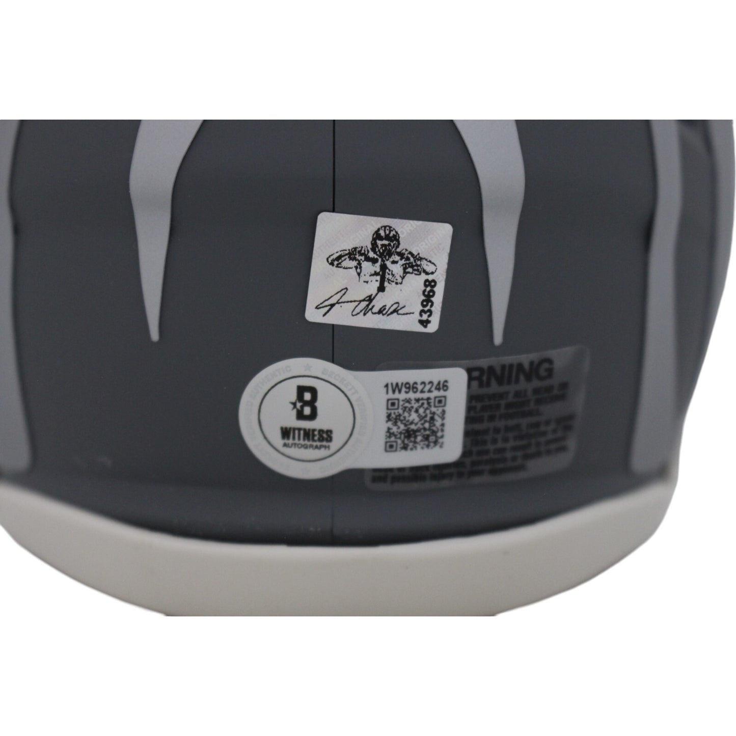 Ja'Marr Chase Cincinnati Bengals Slate Speed Mini Helmet Autographed