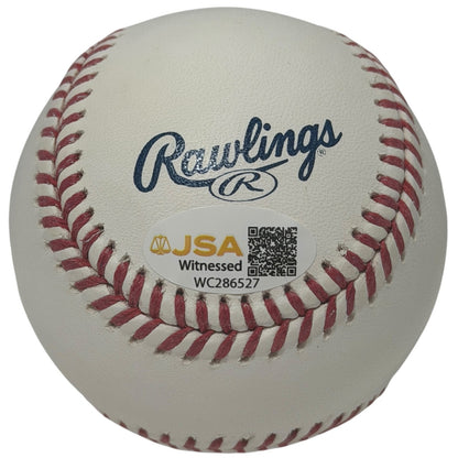 Lee Smith Signed Hall of Fame Logo Baseball JSA Witnessed