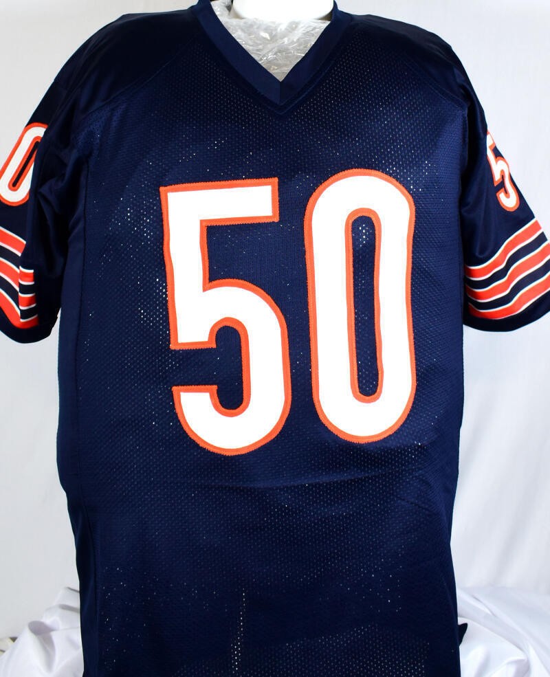 Mike Singletary Autographed Blue Custom Jersey - HOF 98 Inscription