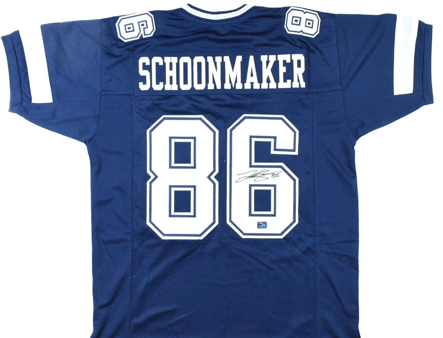 Luke Schoonmaker Signed Dallas Cowboys Blue Custom Jersey
