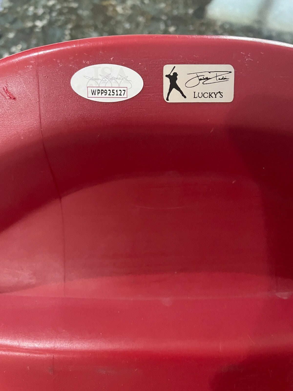 Jonathan India Signed Cincinnati Reds GABP Seat Back "Red Sparrow" (JSA)