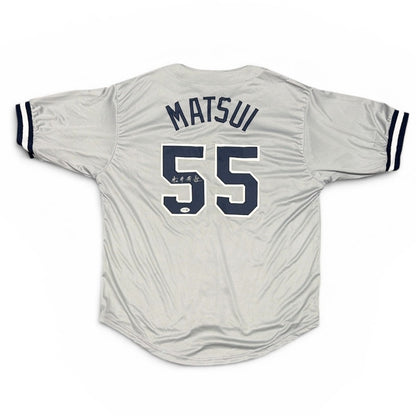 Hideki Matsui Autographed New York Yankees Custom Jersey - Kanji Signature