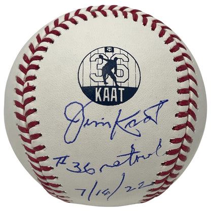 Jim Kaat Signed Retirement Logo Official MLB Baseball (Beckett BAS)