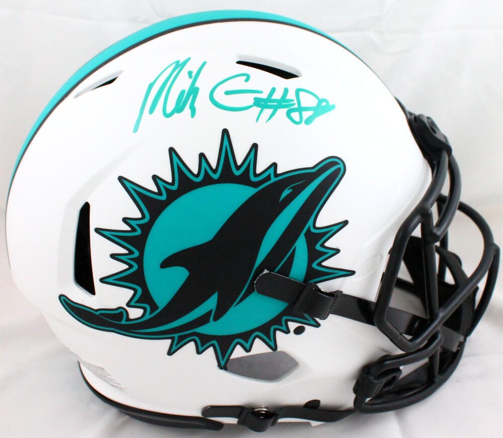Mike Gesicki Autographed Miami Dolphins Lunar Speed Authentic Full Size Helmet