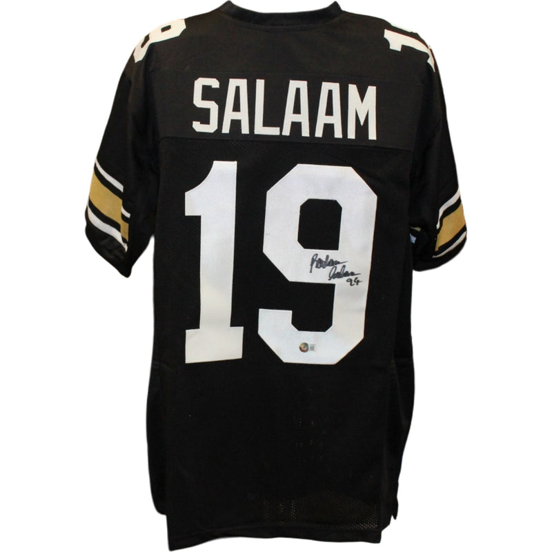 Rashaan Salaam Autographed Custom Black Jersey with "94" Inscription