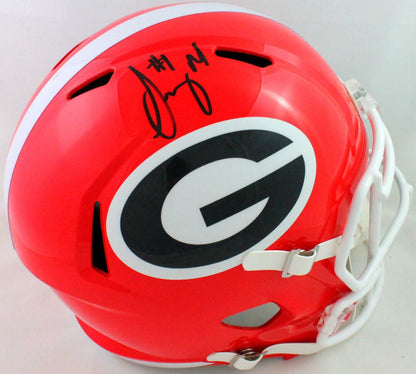Sony Michel Autographed Georgia Bulldogs Full Size Speed Helmet - Black