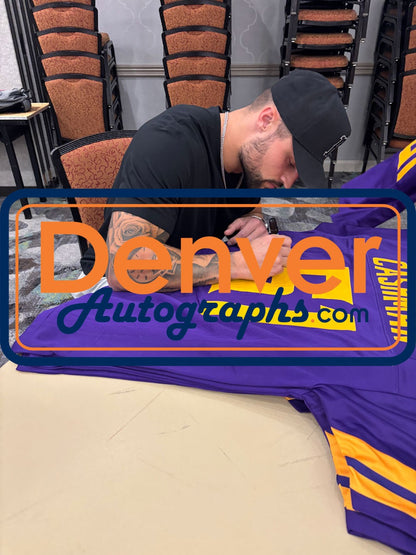 Blake Cashman Signed Pro Style Purple Jersey