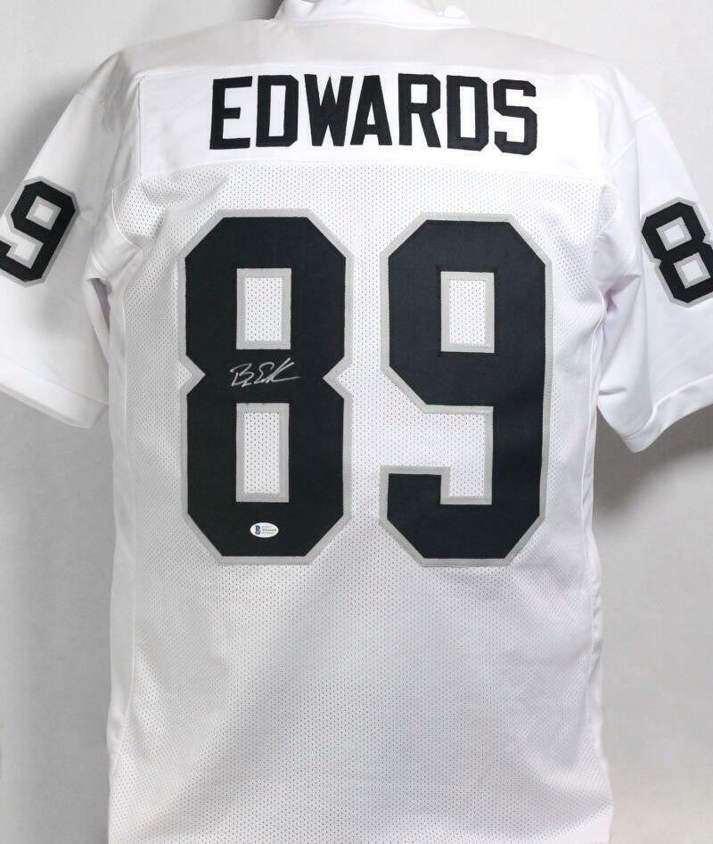 Bryan Edwards Autographed White Custom Football Jersey