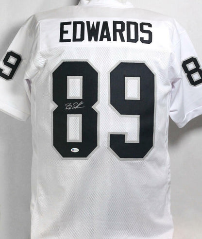 Bryan Edwards Autographed White Custom Football Jersey