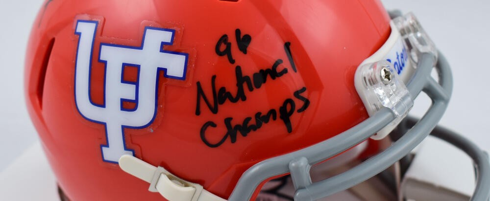 Fred Taylor Signed Florida Gators Throwback Speed Mini Helmet