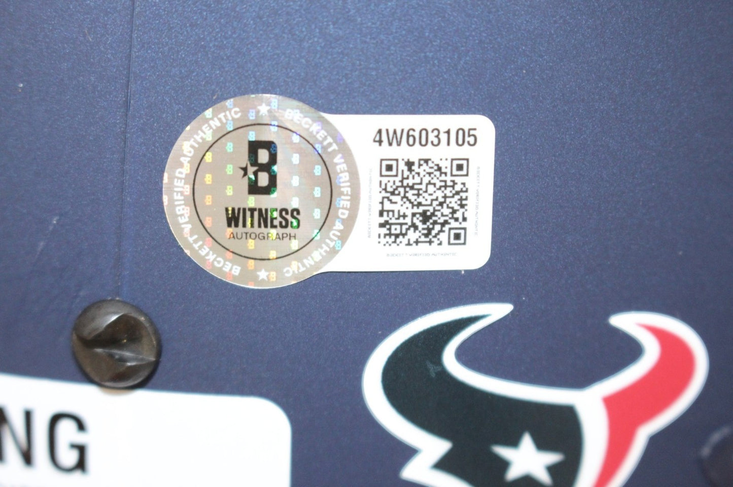 Andre Johnson Houston Texans Autographed Full Size AMP Replica Helmet