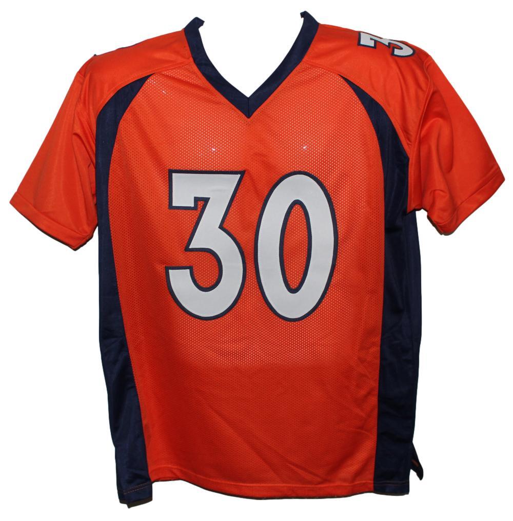 Phillip Lindsay Autographed Orange Custom Jersey (BAS COA)
