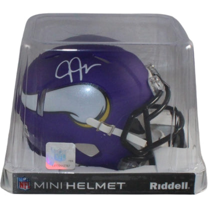 Justin Jefferson Minnesota Vikings Autographed Mini Helmet Beckett Witness