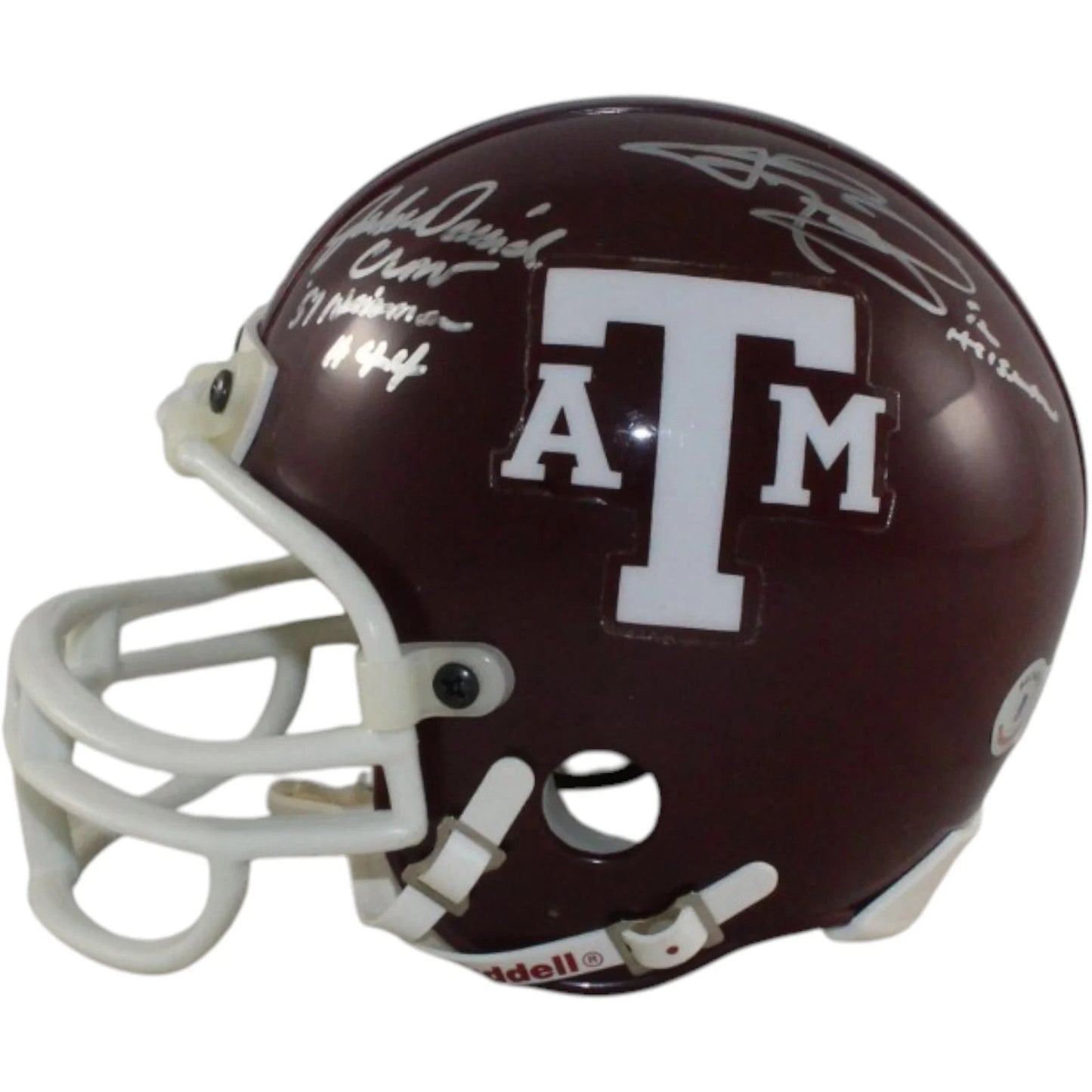 Johnny Manziel & John David Crow Signed Texas A&M Mini Helmet