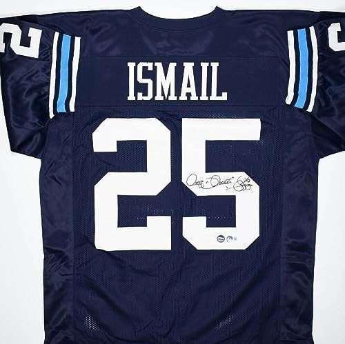 Raghib "Rocket" Ismail Autographed Blue Custom Jersey