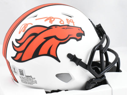 Shannon Sharpe Signed Denver Broncos Lunar Speed Mini Helmet