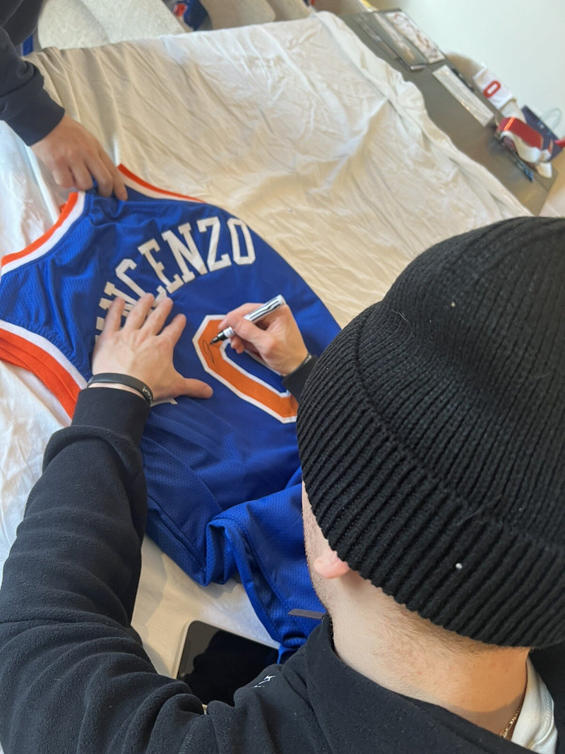 Donte DiVincenzo Signed New York Knicks Custom Jersey "Big Ragu"