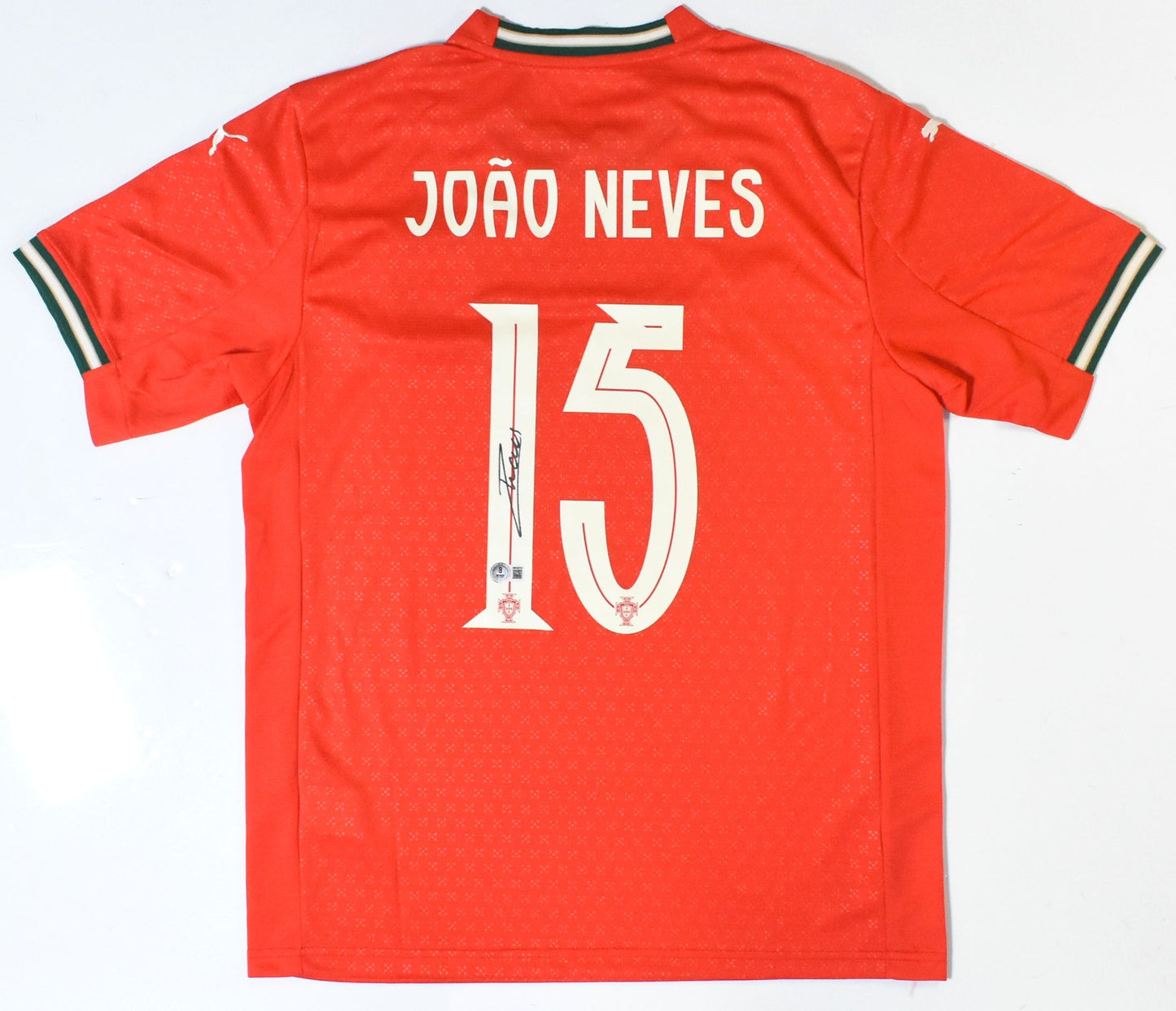 Joao Neves Autographed Portugal National Team Home Jersey