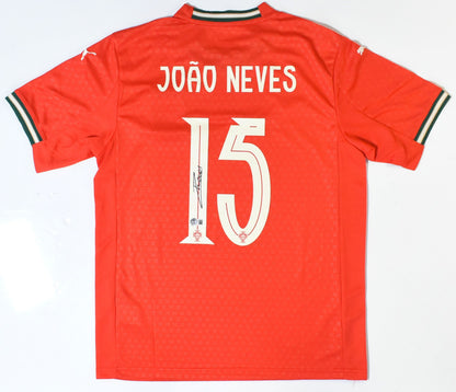 Joao Neves Autographed Portugal National Team Home Jersey