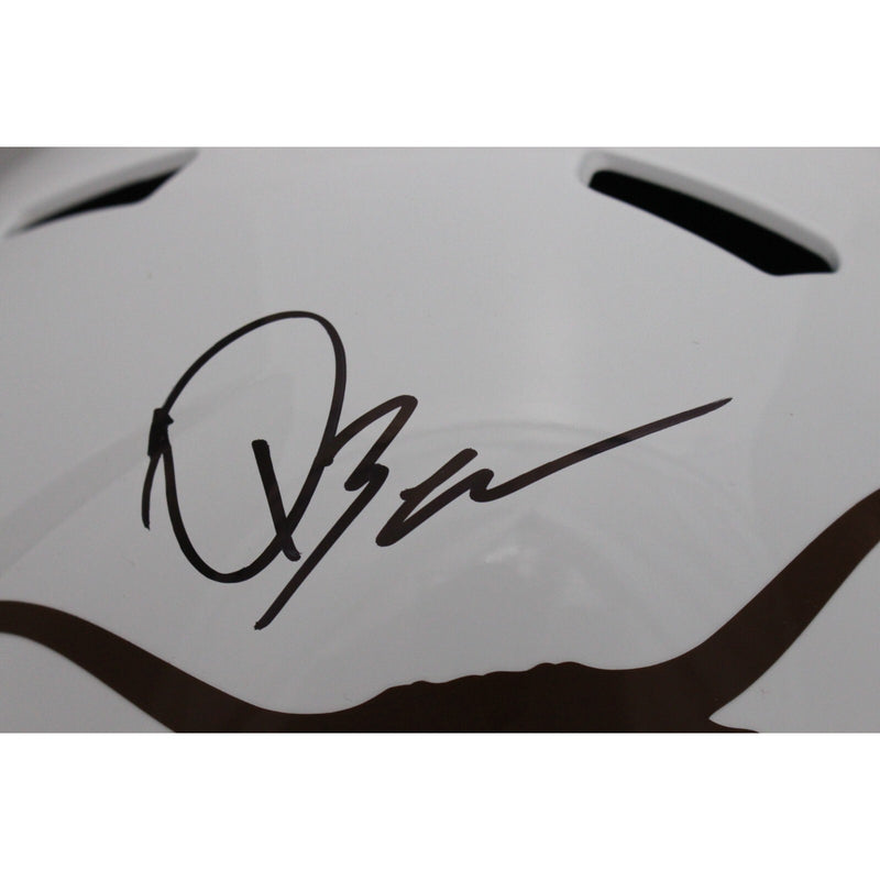Quinn Ewers Autographed Texas Longhorns Full Size Speed Helmet