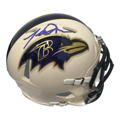 Terrell Suggs Signed Baltimore Ravens Throwback Mini Helmet