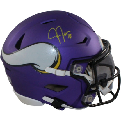 Justin Jefferson Minnesota Vikings Autographed Mid-Size Midi Helmet