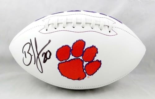 Brian Dawkins Signed Clemson Tigers Logo Football - Black Edition