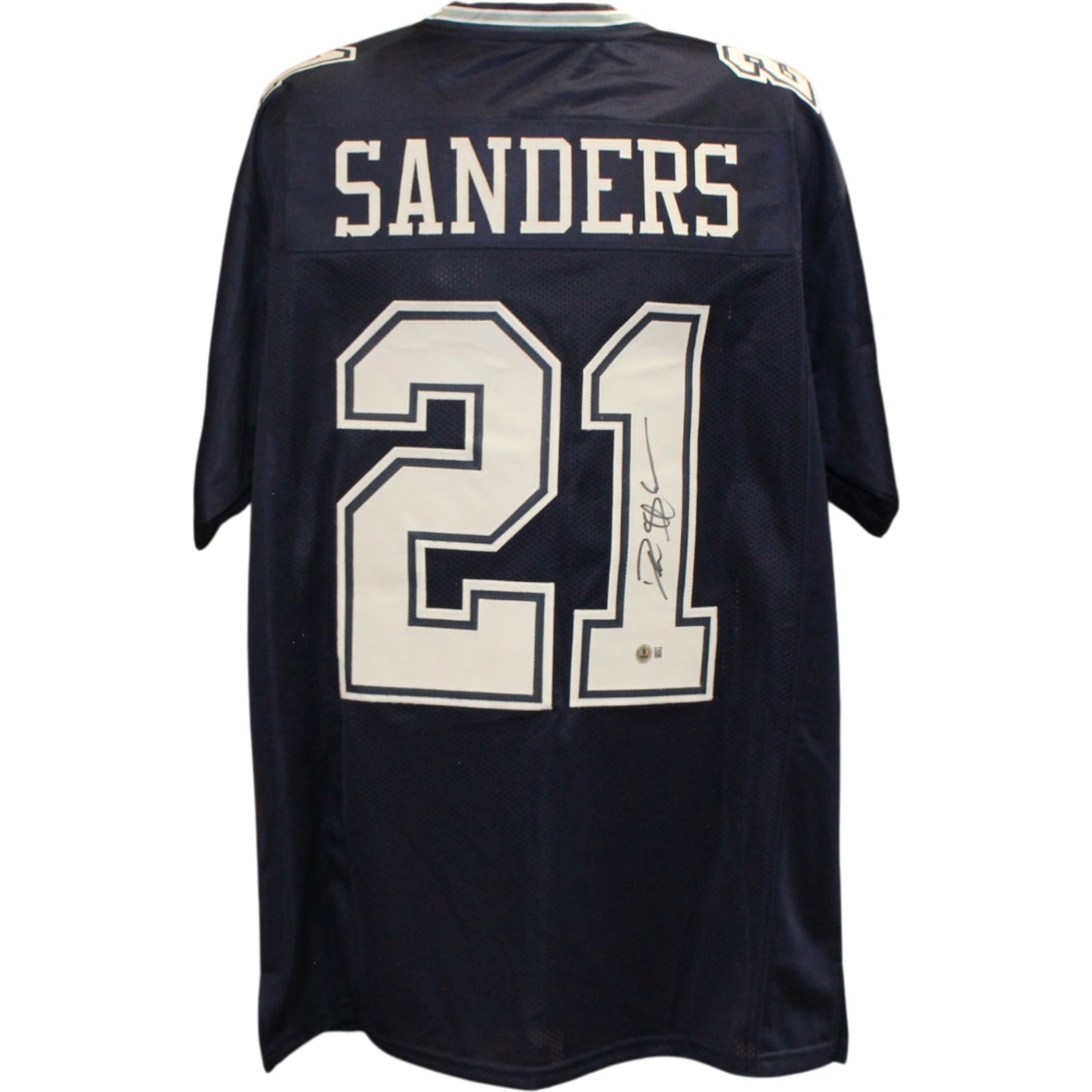 Deion Sanders Signed Blue Pro Style Jersey (Beckett Witnessed)