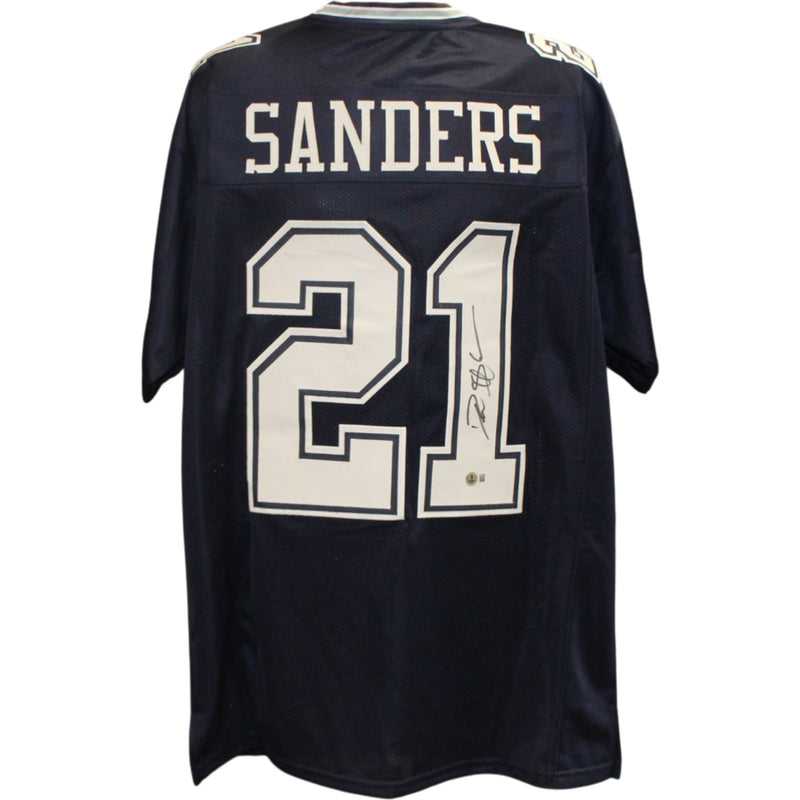 Deion Sanders Signed Blue Pro Style Jersey (Beckett Witnessed)