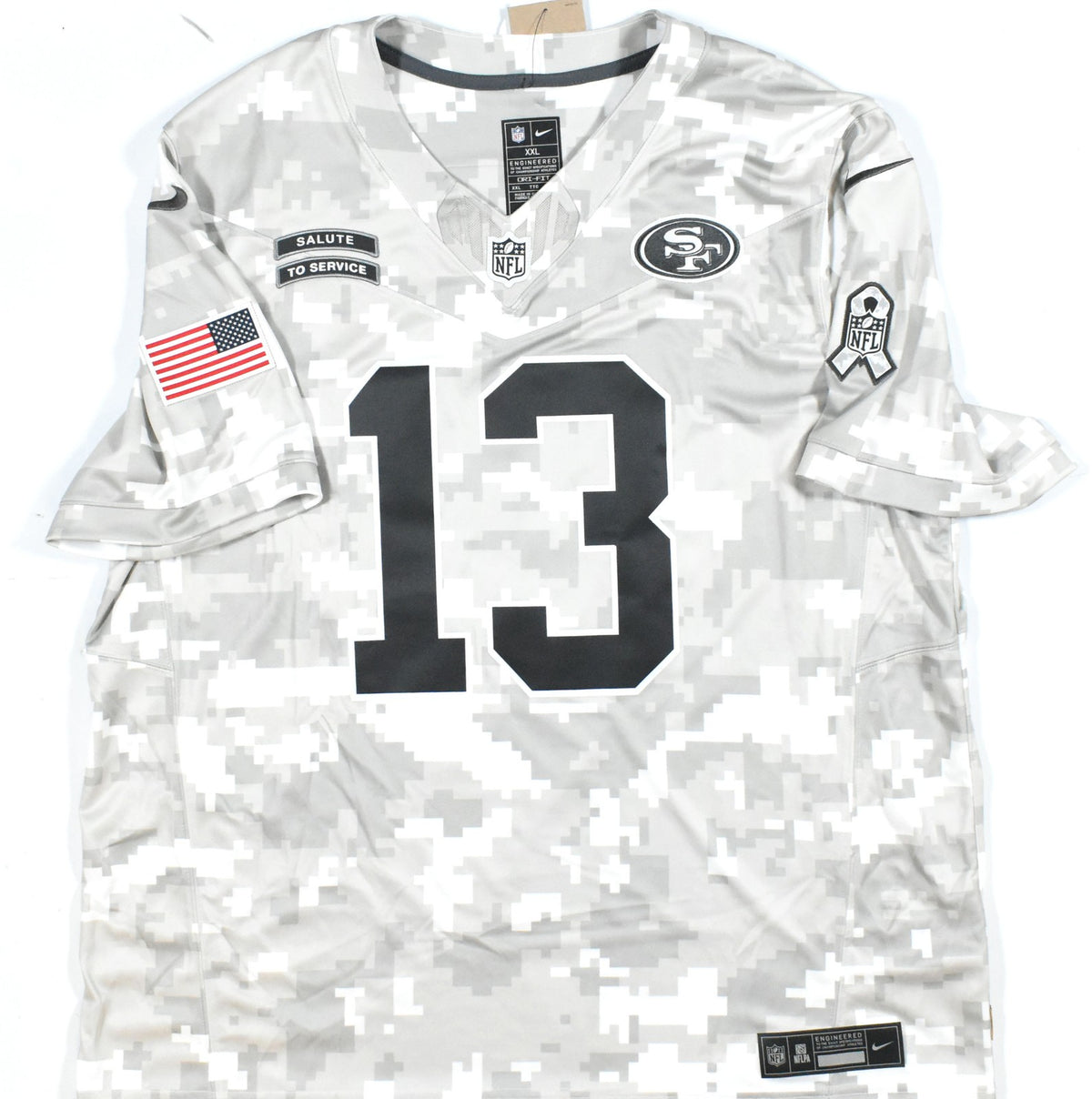 Brock Purdy Signed San Francisco 49ers Salute to Service Jersey