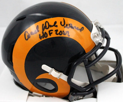 Dick Vermeil Signed St. Louis Rams Speed Mini Helmet HOF Inscription