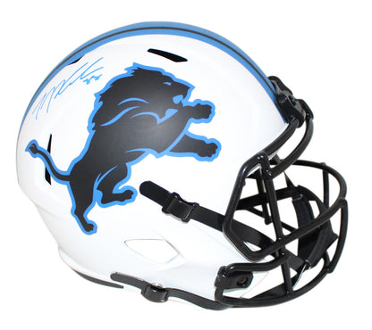 TJ Hockenson Signed Detroit Lions Full Size Lunar Speed Helmet (Beckett)