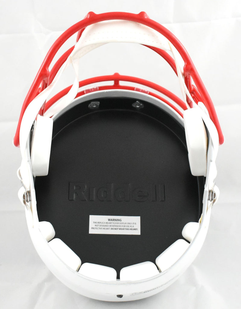 Julio Jones Autographed Atlanta Falcons Flat White Speed Full Size Helmet